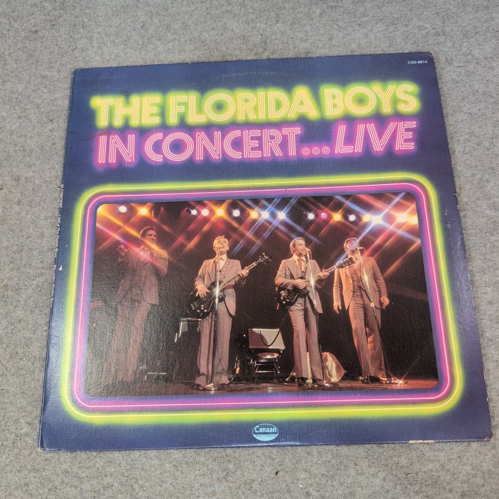 The Florida Boys In Concert Live Vinyl LP Canaan CAS-9814 Southern Gospel